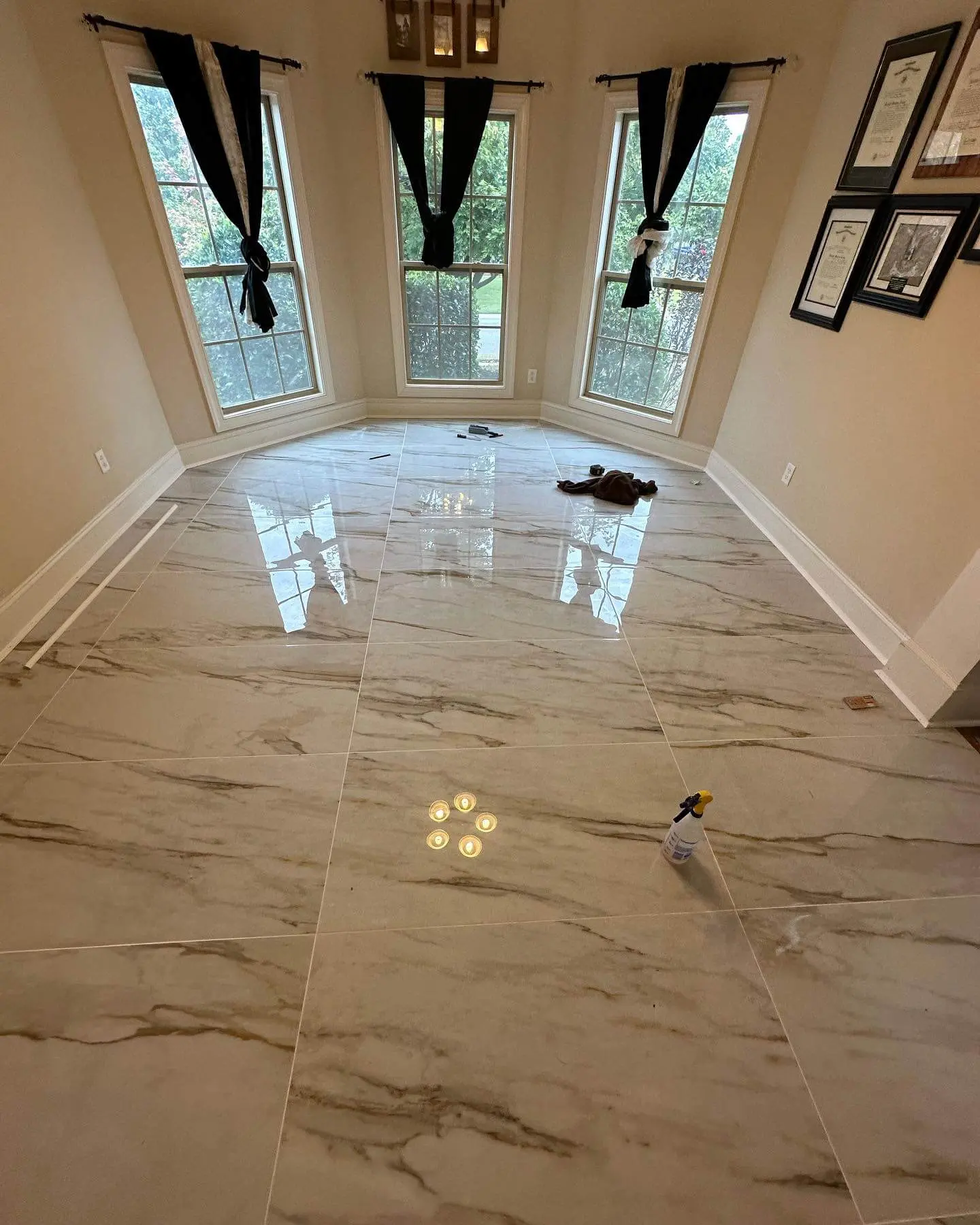 floor tile installation